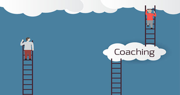 Structured GRE Verbal Coaching Illustration showing a coaching ladder symbolizing structured GRE Verbal improvement.